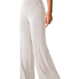 GRECIILOOKS Women’s Parachute Cargo Pants – High Waist Flared Korean Trousers| Trendy Casual Wear for Daily & Travel Use